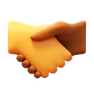 A yellow hand and a brown hand emoji shaking hands, symbolizing cooperation, agreement, or partnership—much like the collaboration enabled by the best CRM platform.