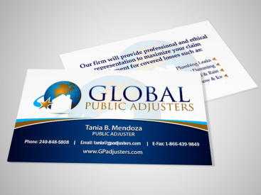 Global Public Adjusters- Business Card Design