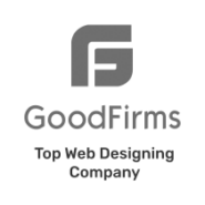 GoodFirms logo above the text GoodFirms Top Web Designing Company in grey font on a white background, displayed in an Award Slider with a helpful Tooltip for more details.