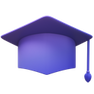 A purple graduation cap with a tassel hanging to the right side, symbolizing academic achievement or graduation—perfect for illustrating growth and success, whether celebrating education or milestones in an automation company or CRM software for small businesses.